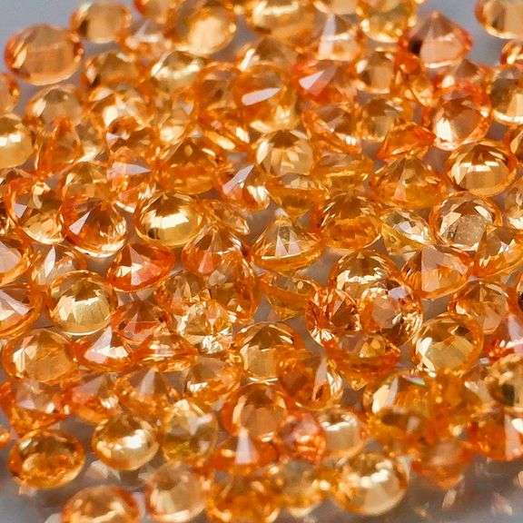 Fantastic 4.14ct diamond cut yellow Sapphire set