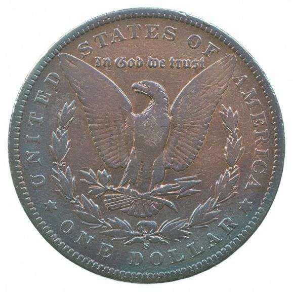 1898-S Morgan Silver Dollar Rainbow Toning Reverse