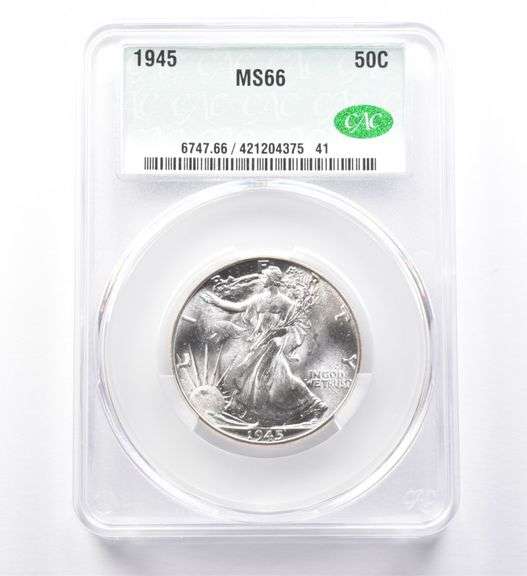 1945 Walking Liberty Half Dollar MS66 CAC