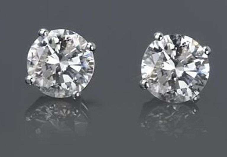 Sparkling 2.04 Ct VVs1 F-G Lab Simulated Diamond Earrings