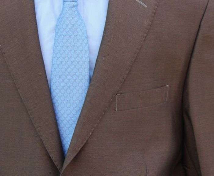 Stylish Comfort Fit Brown Suit, Made in Italy