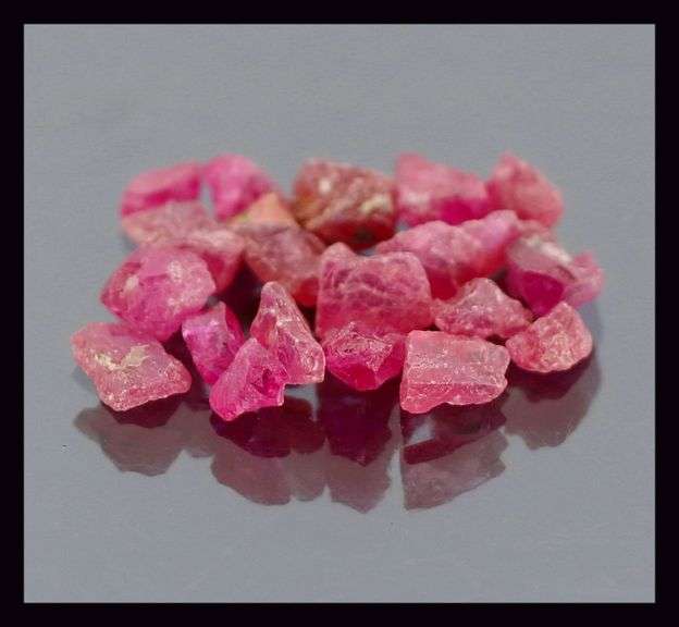 Collectors 8.81ct untreated uncut Ruby set