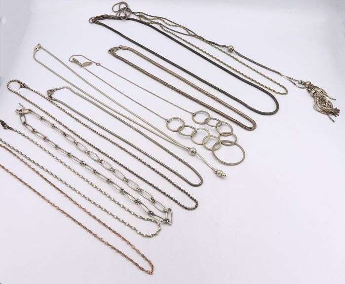 Group Lot of Vintage 925 sterling silver chains