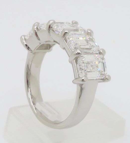 5.15CTW Emerald Cut Diamond Band