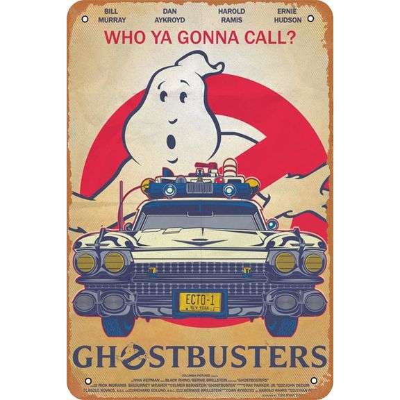 Retro Ghostbusters Metal Sign