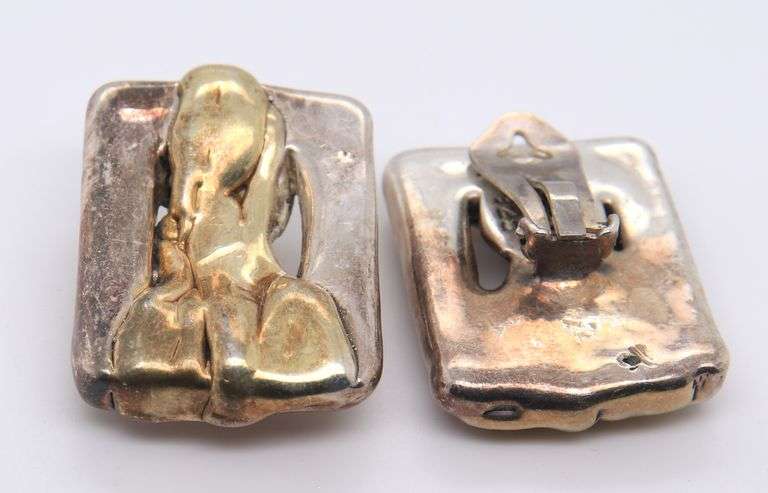Vintage Sterling Silver Signed Earrings