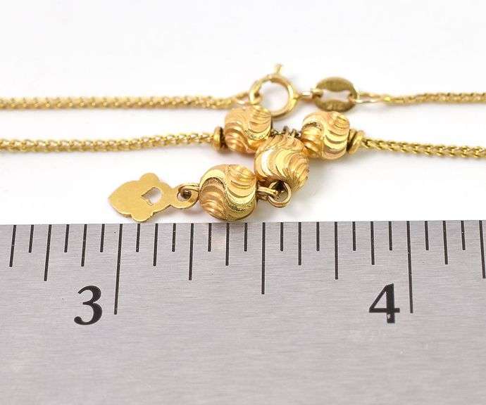 Cute 21K Yellow Gold Festoon Inspired Necklace
