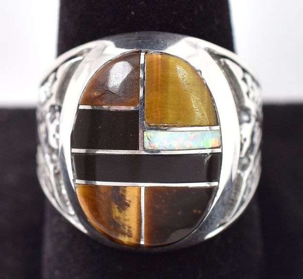 Navajo Crafted Men's Ring Inlay