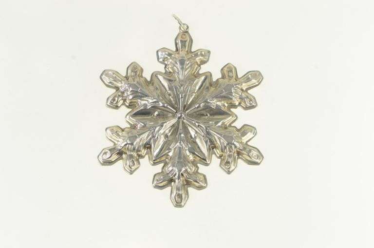 Sterling Silver 1973 Gorham Sterling Snow Flake Christmas Ornament