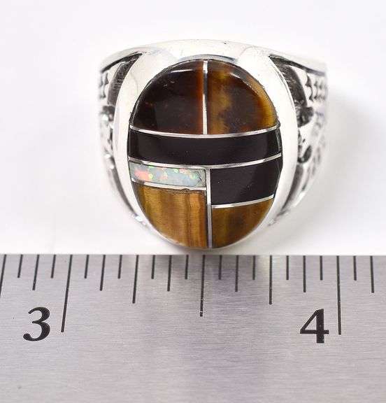 Navajo Crafted Men's Ring Inlay