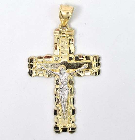 Honorable 10K Yellow Gold Cross Pendant