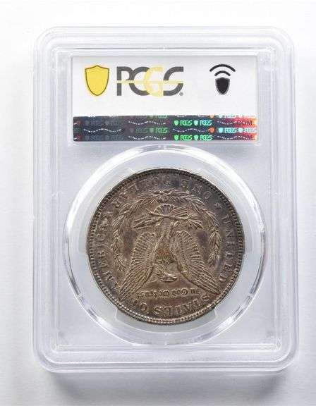 AU53 1890 Morgan Silver Dollar PCGS Beautifully Toned