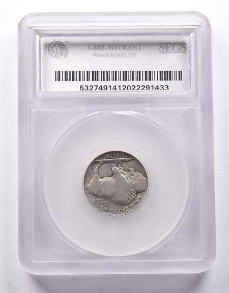 VG8 1916 Indian Head Buffalo Nickel 2 Feathers SEGS