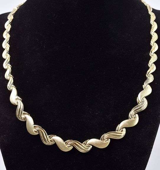 Interesting 14K Yellow Gold Fancy Link Necklace