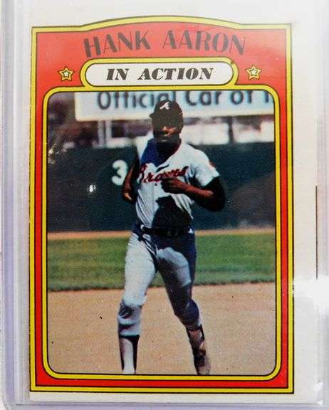 Hank Aaron 1972 Topps in Action Baseball Card