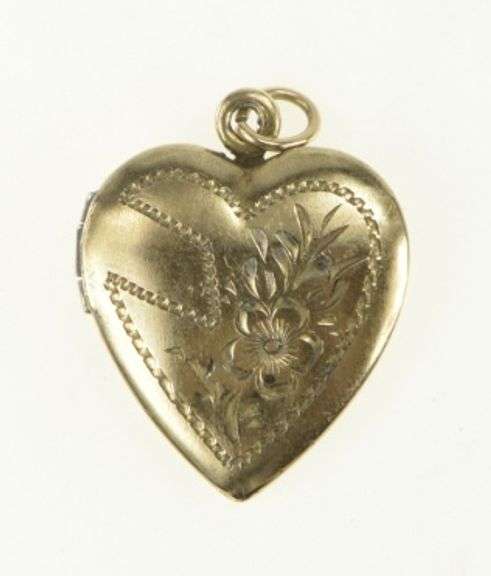 Gold Filled Puffy Engravable Heart Locket Pendant