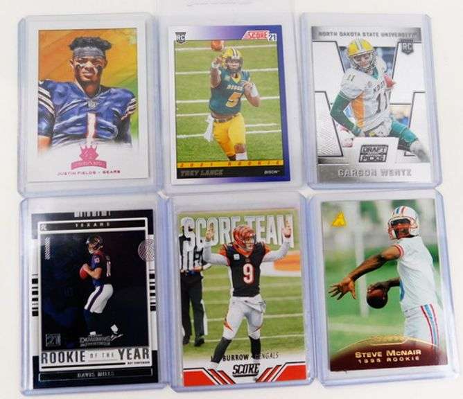6 NFL Rookie Quarterback Football Cards