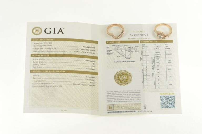 14K Rose Gold 1.65 Ctw Diamond Swirl Engagement Set Ring