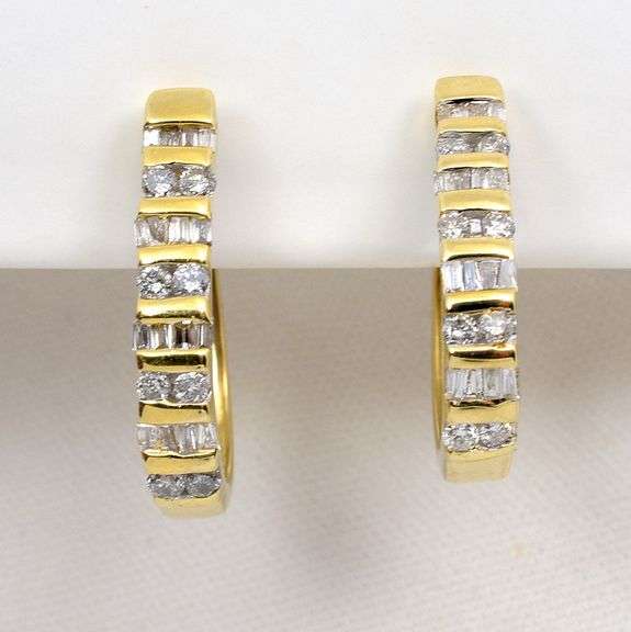 Feminine Diamond Hoop Earrings