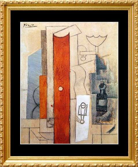 Pablo Picasso, Guitar, Gas Jet and Bottle