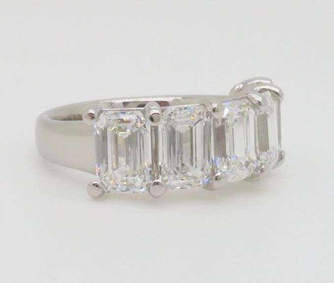 5.15CTW Emerald Cut Diamond Band