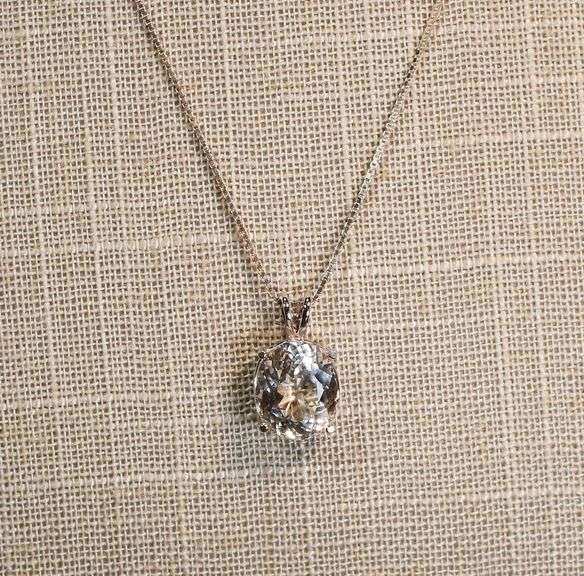 Captivating champagne Topaz Pendant