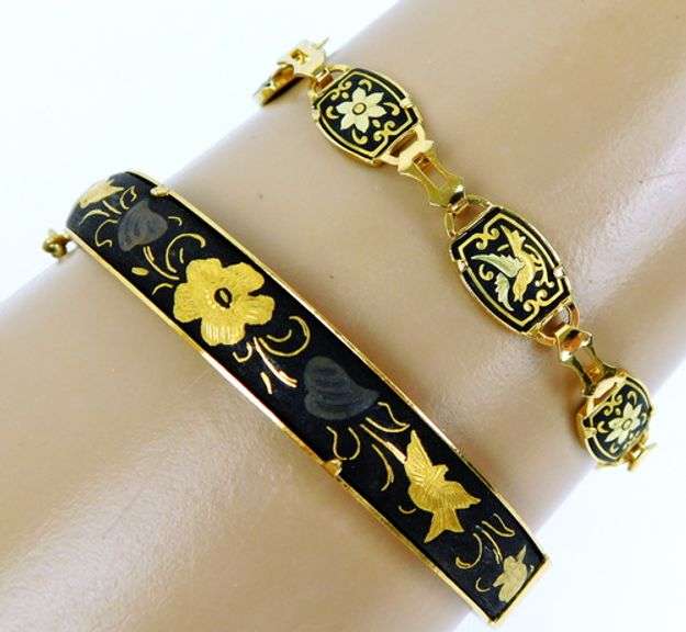 Collection of Vintage Damascene Jewelry from Spain