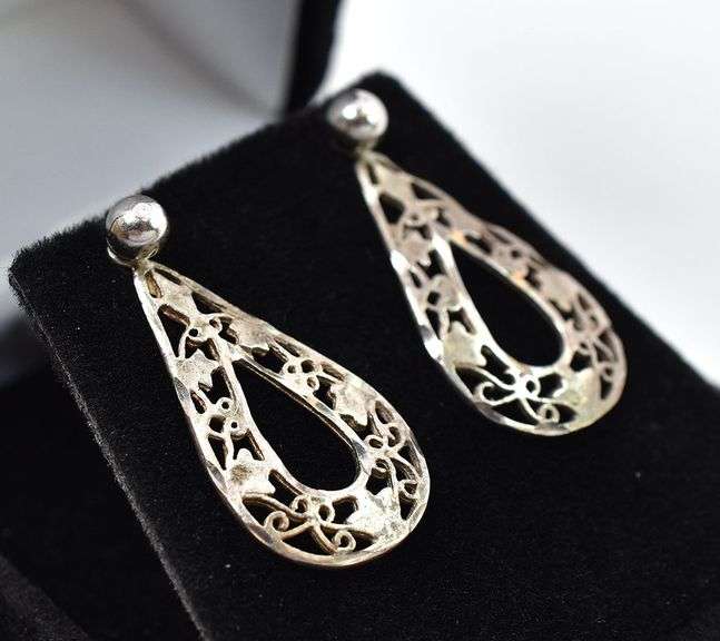 Sterling Silver Ball Stud Earrings with Dangle Enhancement