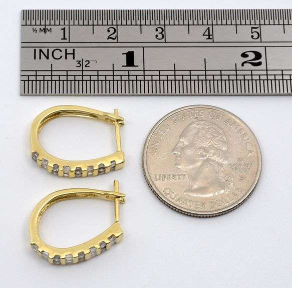 Feminine Diamond Hoop Earrings