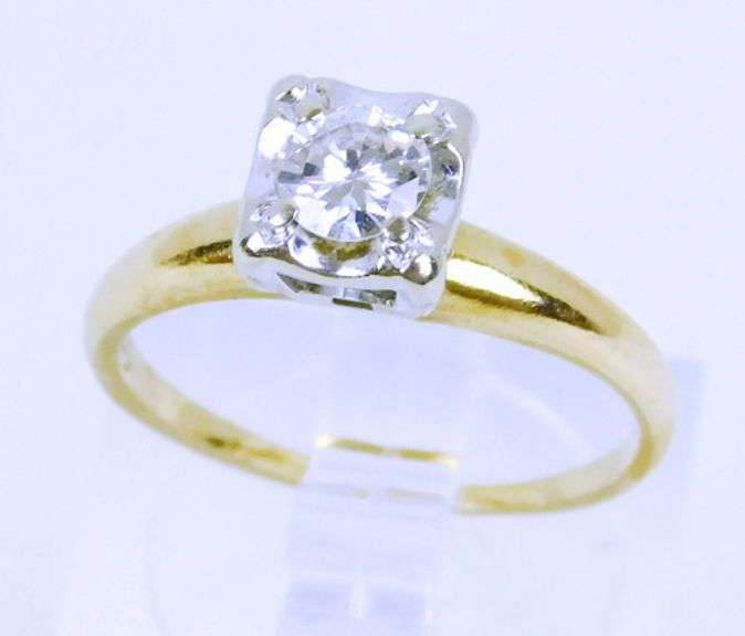 Vintage 14K Diamond Ring, Size .37 CT, Size 5.25