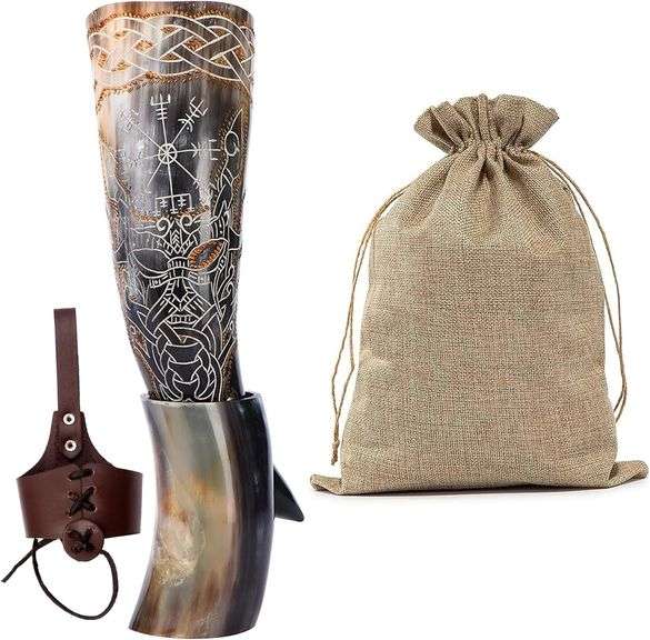 Odin's Chalice Authentic Handcrafted Viking Drinking Horn