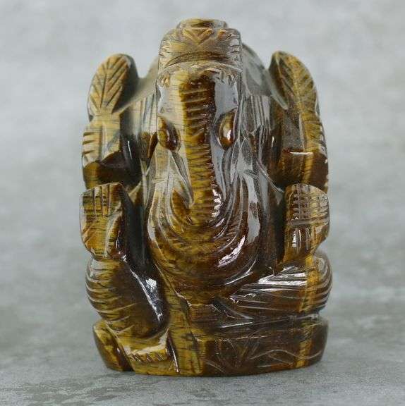 Spiritual 475.50ct Tiger Eye carving