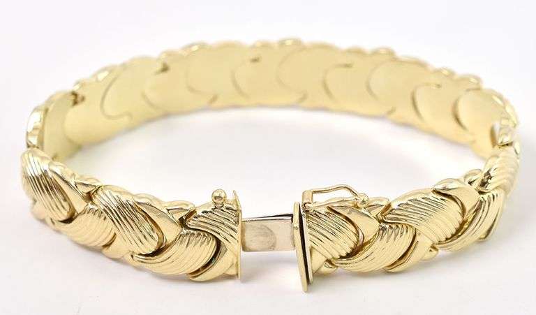 Interesting 14K Yellow Gold Fancy Link Bracelet