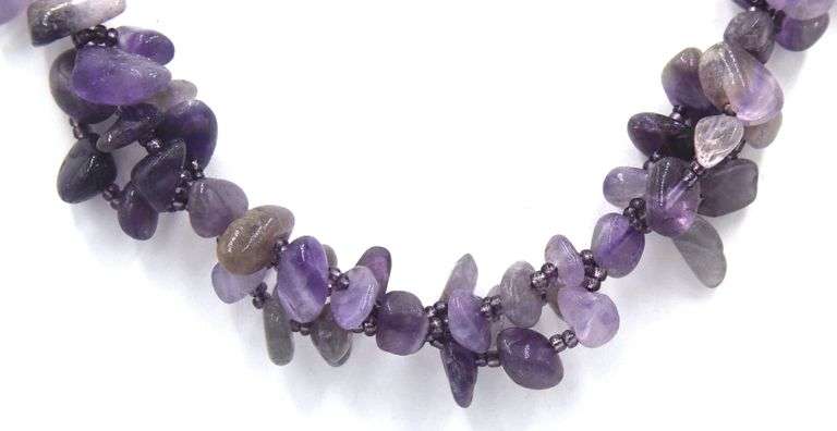 Amethyst necklace with matching bracelet