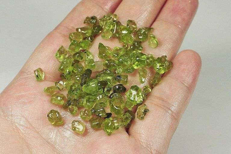 Large set! 70ct rough apple green Peridot