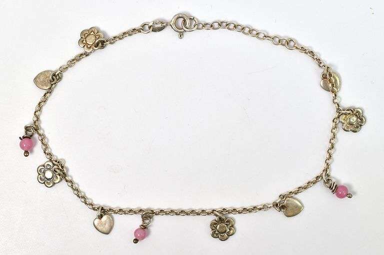 Dazzling 925 Anklet with Chalcedony Gemstones