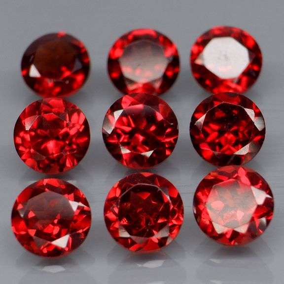 Premium 5.63ct solitaire cut cherry red Garnet set