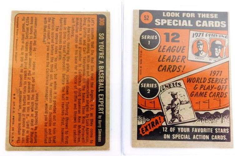 Aaron & Killebrew 1972 Topps in Action Baseball Cards