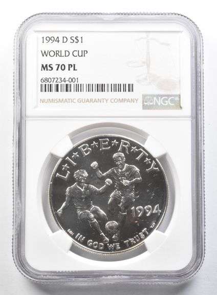 MS70 PL 1994-D World Cup Commemorative Dollar NGC