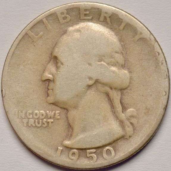 1950-S/D Washington Quarter, Circulated.