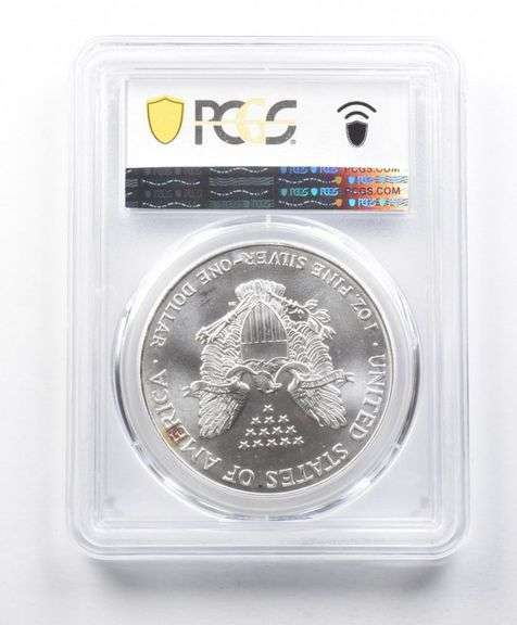 MS69 2001 American Silver Eagle PCGS Beautifully Toned