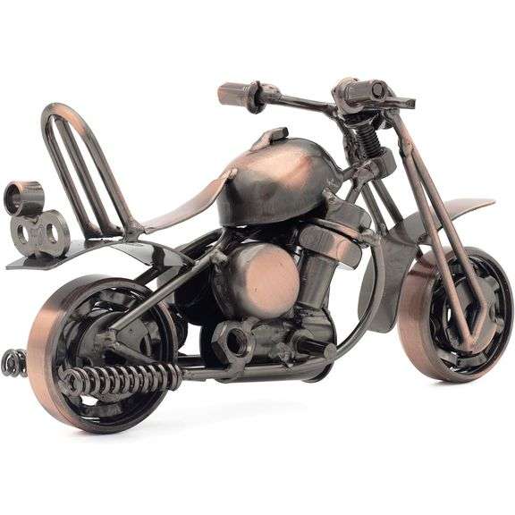 Harley Davidson Handcrafted Vintage Metal Sculpture