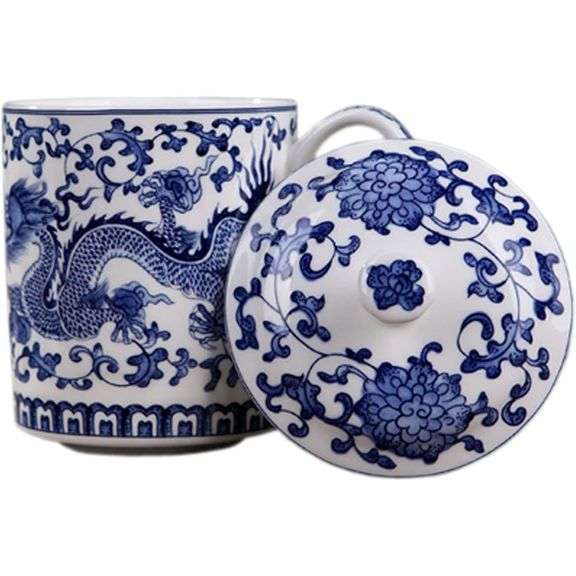 Bone China Cup with Lid
