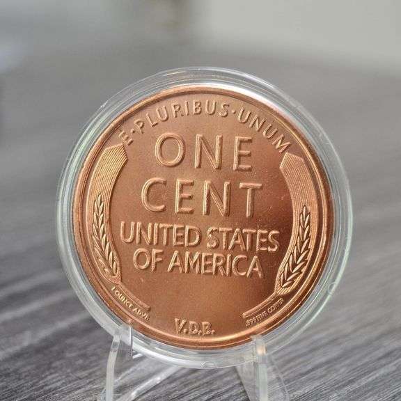 1909 Lincoln One Cent Collectible Coin .999 Pure Copper