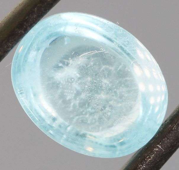 Icey 3.40ct 10x8mm Aquamarine cabochon