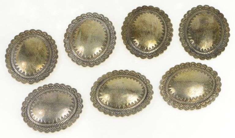 Sterling Silver Southwestern Stamped Oval Belt Loop