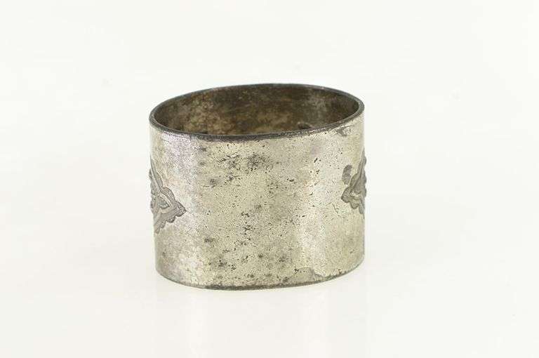 Silver Plate Victorian Emily Engraved Floral Napkin Ring