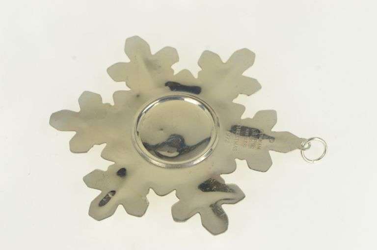 Sterling Silver 1973 Gorham Sterling Snow Flake Christmas Ornament