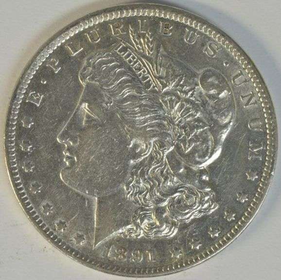 Lustrous near Mint 1891-CC Morgan Silver Dollar. Very scarce this nice
