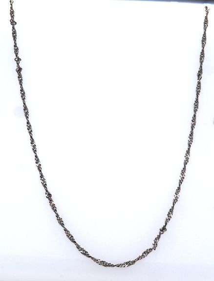 Vintage Sterling Silver Rope Chain Necklace